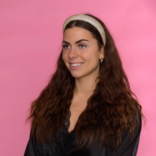 Philina Hårbøjle med sten - Rose Gold