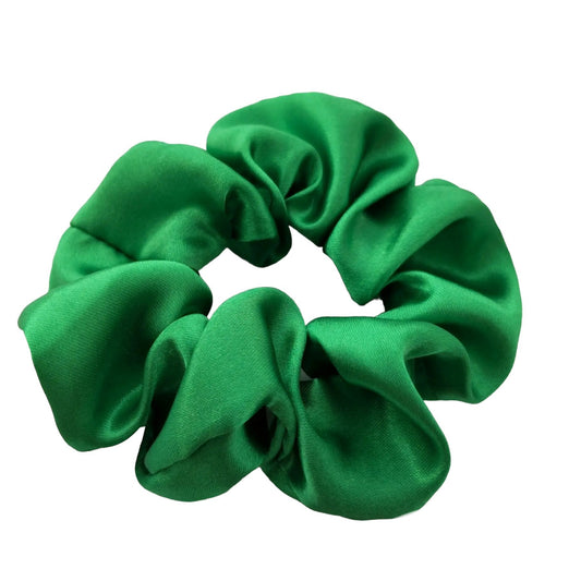 Linea Satin Scrunchie - Forrest green