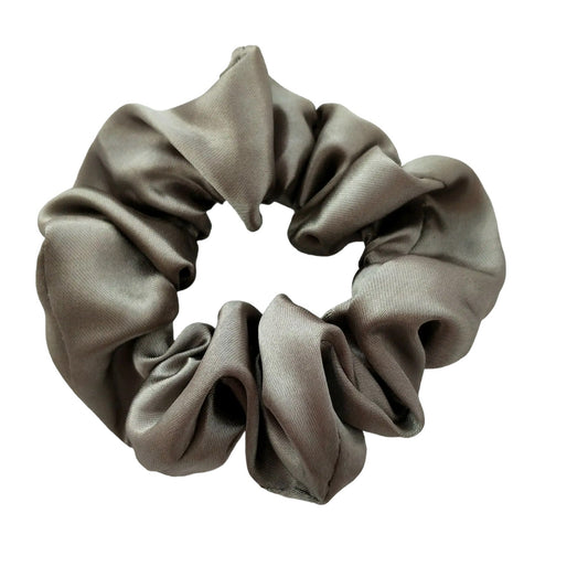 Linea Satin Scrunchie - Silver