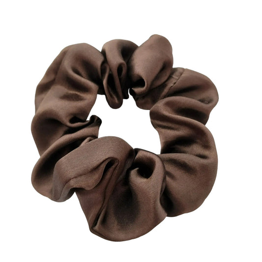Linea Satin Scrunchie - Brun
