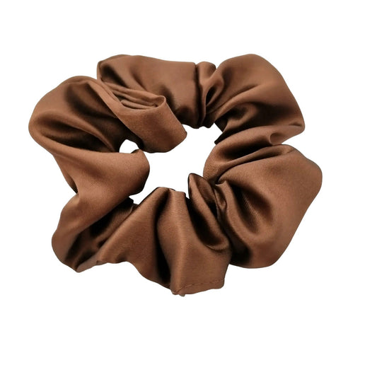 Linea Satin Scrunchie - Lys brun