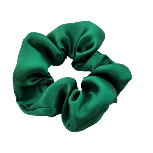 Linea Satin Scrunchie - Mørk grøn