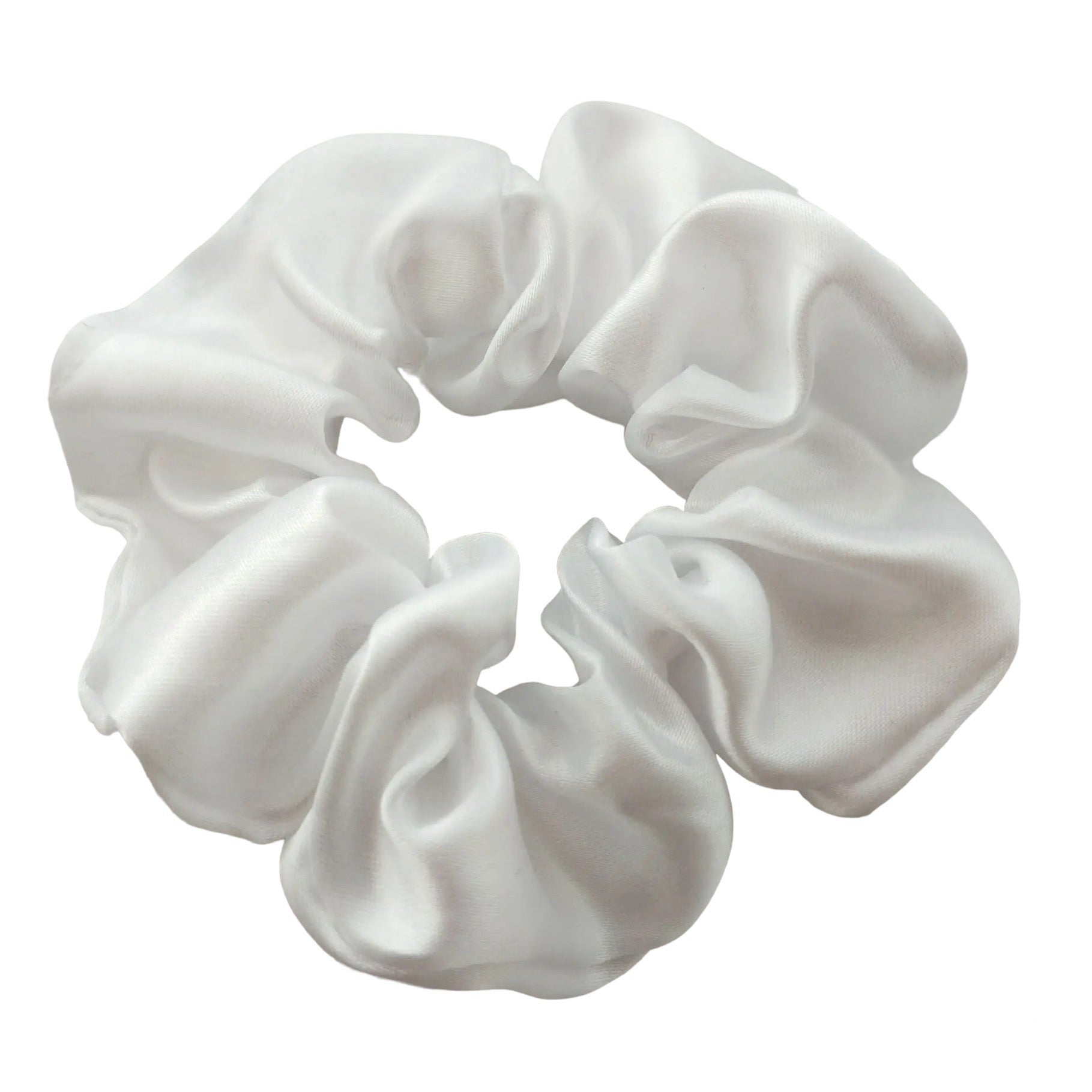 Linea Satin Scrunchie - Hvid