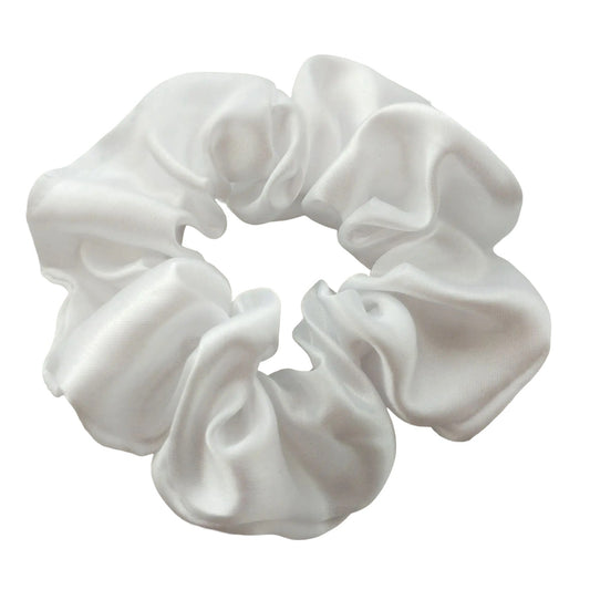 Linea Satin Scrunchie - Hvid
