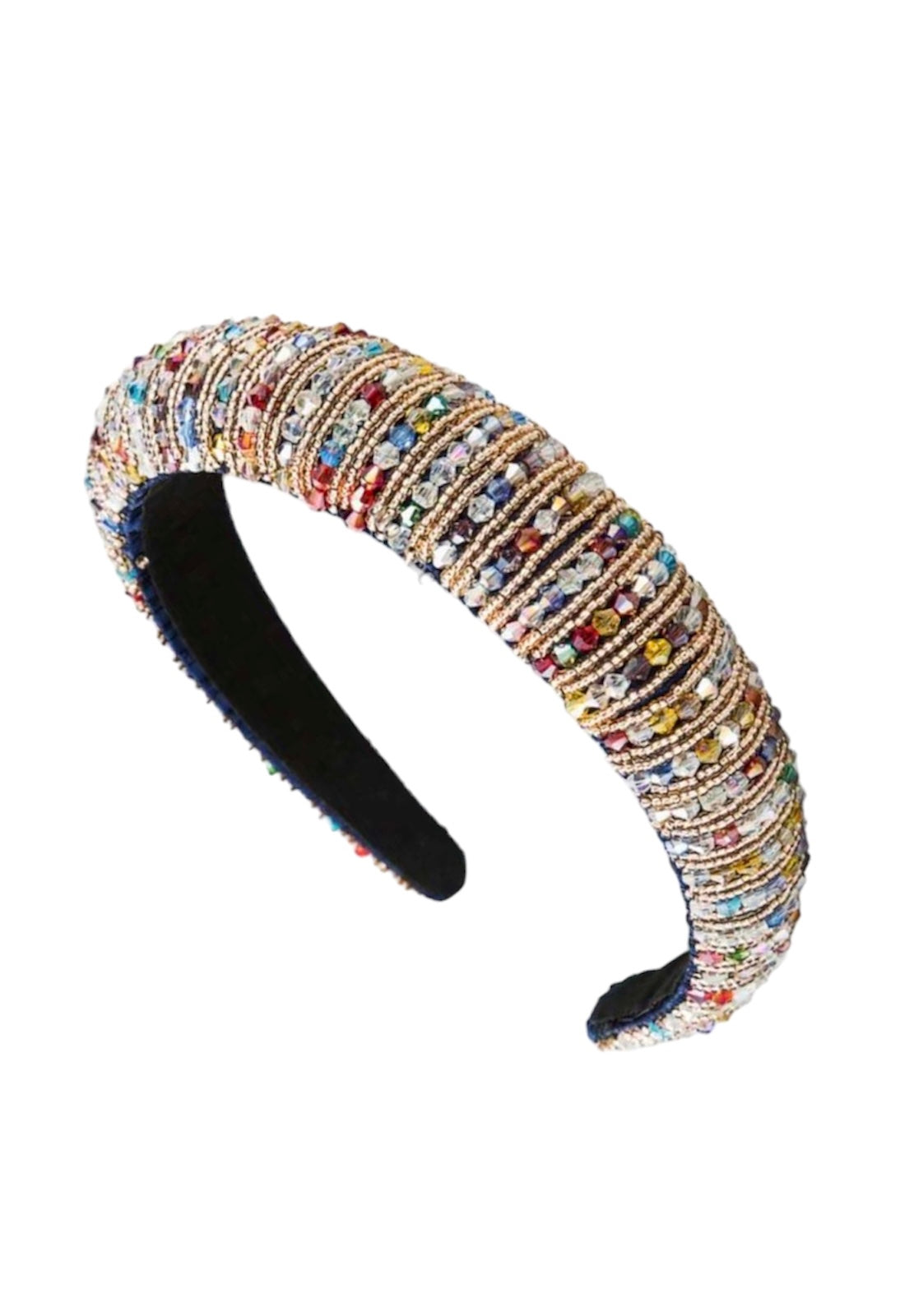 Nicole Hårbøjle med perler - Multi