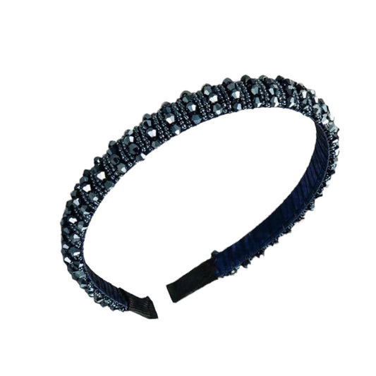 Nicoline Hårbøjle med perler - Midnight