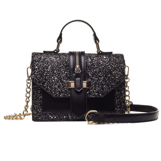 Casandra Glitter Taske - Sort